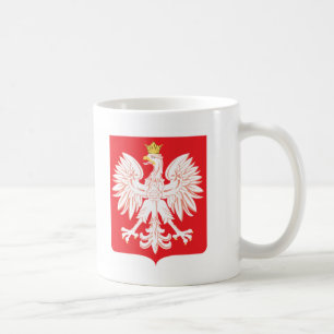 Taza De Café Escudo del rojo de Polska Eagle