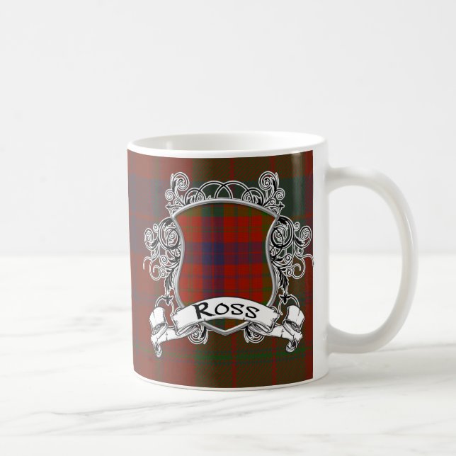 Taza De Café Escudo del tartán de Ross (Derecha)