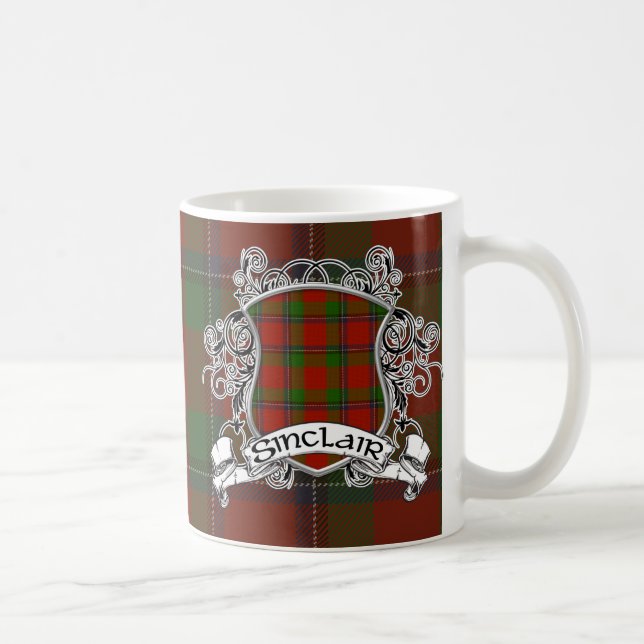 Taza De Café Escudo del tartán de Sinclair (Derecha)