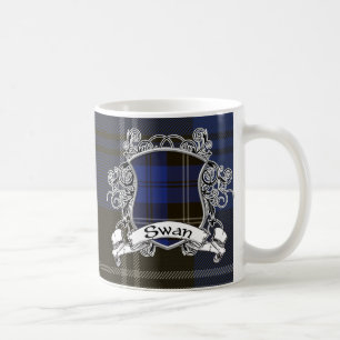 Taza De Café Escudo del tartán del cisne