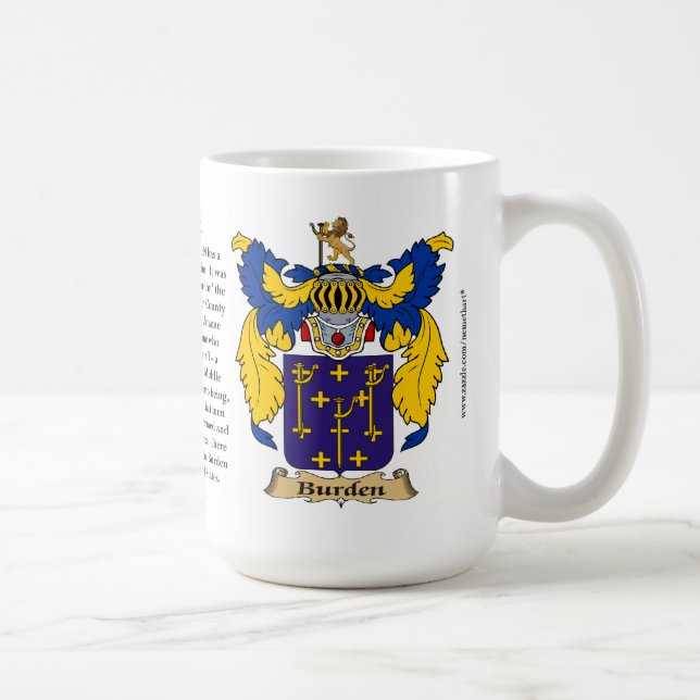 Taza De Café Escudo ""escudo de armas de la familia de "Denney" (Derecha)