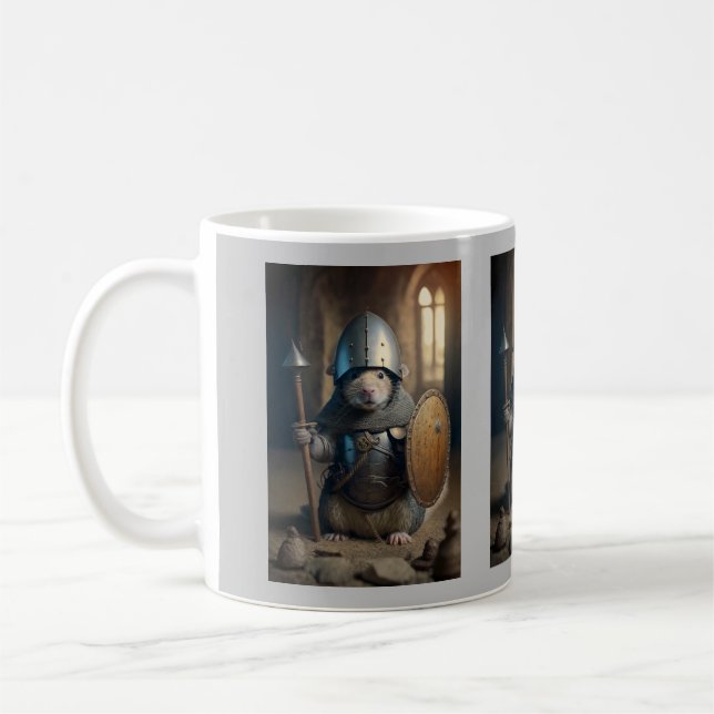 Taza De Café Escudo medieval Rat Mug (Izquierda)