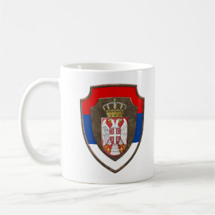 Taza De Café Escudo medieval serbio Escudo de Serbia nuevo