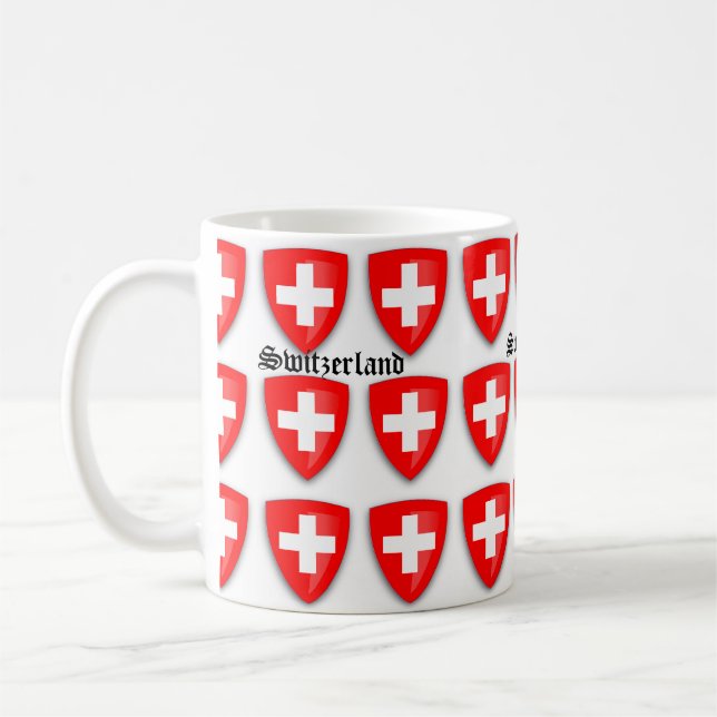 Taza De Café Escudo suizo de armas de Suiza (Izquierda)