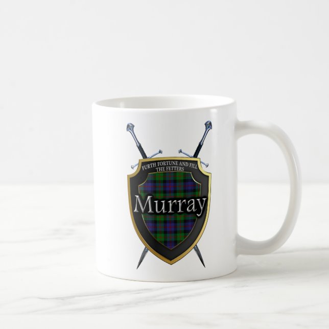 Taza De Café Escudo y espadas escoceses del tartán de Murray (Derecha)