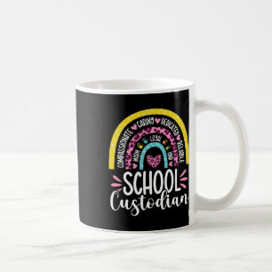 Taza De Café Escuela Custodio de Vida de Batería Janitor Rainbo