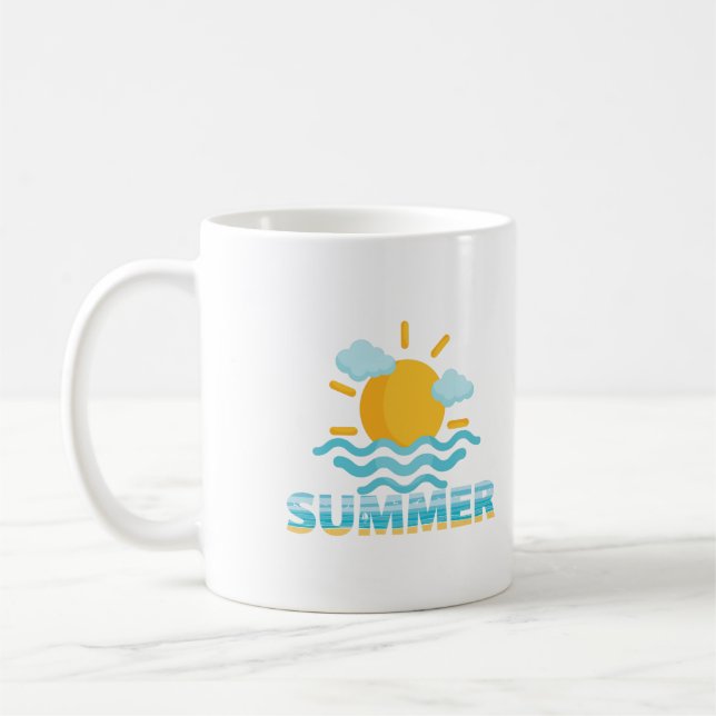 Taza De Café Escuela de Adiós, Hola verano Sun Vacaciones (Izquierda)