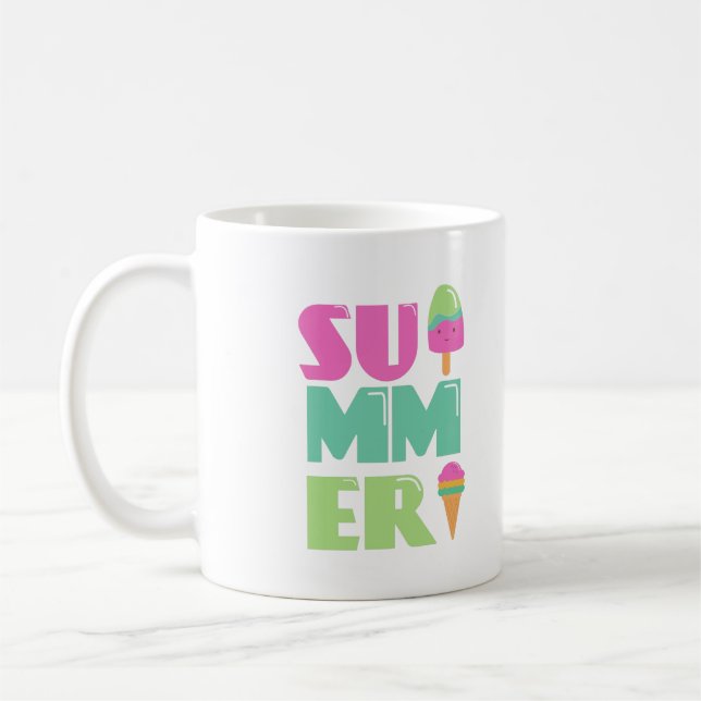 Taza De Café Escuela de Adiós Playa de verano (Izquierda)