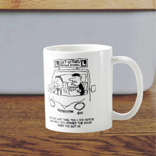 Taza De Café Escuela de Conducción. Entrada de la puerta de rec