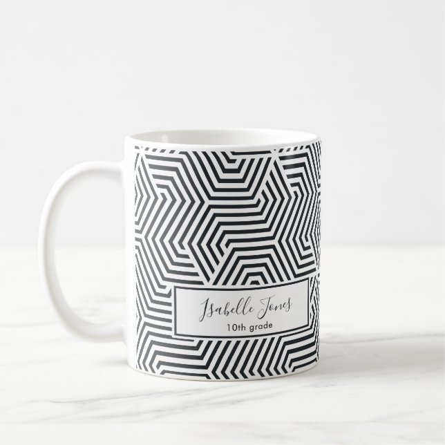 Taza De Café escuela de escritura geométrica de diseño (Izquierda)