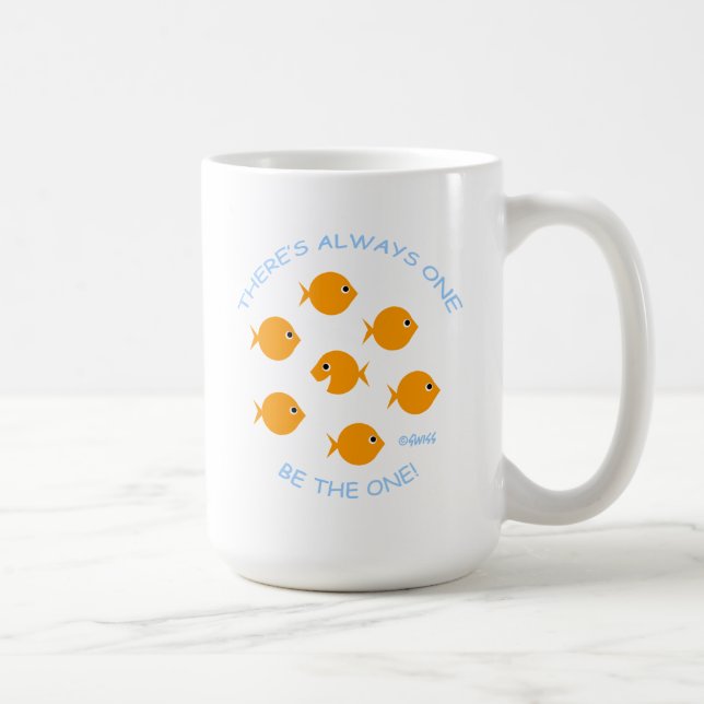 Taza De Café Escuela de Pesca de Oro Teacher Motto Inspirador (Derecha)