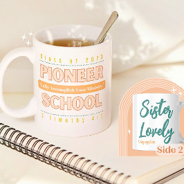 Taza De Café Escuela de Pionero Personalizable JW 2023 y 2 Tim