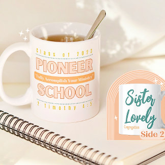 Taza De Café Escuela de Pionero Personalizable JW 2023 y 2 Tim 