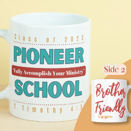 Taza De Café Escuela de Pionero Personalizable JW 2023 y 2 Tim