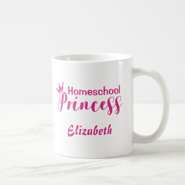Taza De Café Escuela primaria Bonito rosa y blanco (Derecha)