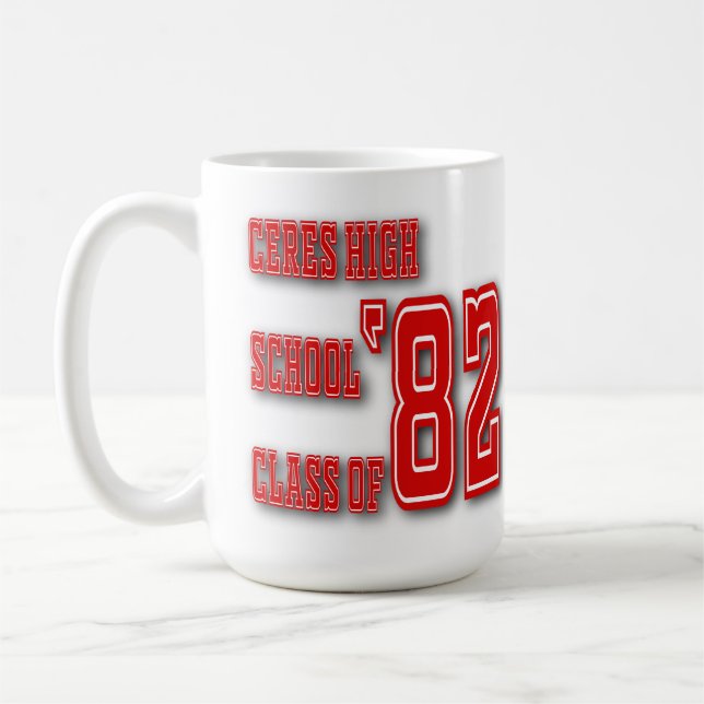 Taza De Café Escuela Secundaria Ceres '82 - 15 oz. Mugre (Izquierda)
