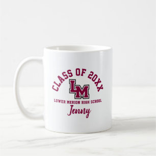 Taza De Café Escuela Secundaria Coffee Mug Lower Merion, té, co