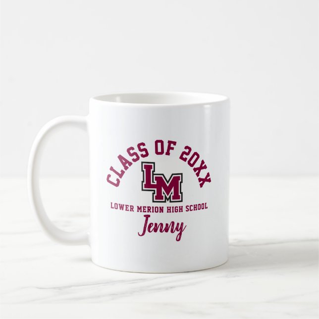 Taza De Café Escuela Secundaria Coffee Mug Lower Merion, té, co (Izquierda)