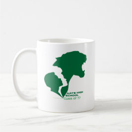Taza De Café Escuelas de arte de siluetas verdes