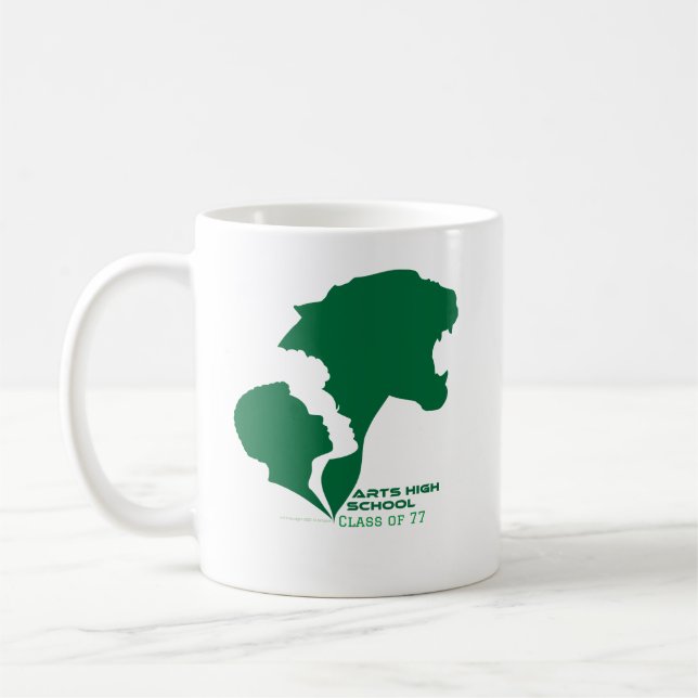 Taza De Café Escuelas de arte de siluetas verdes (Izquierda)