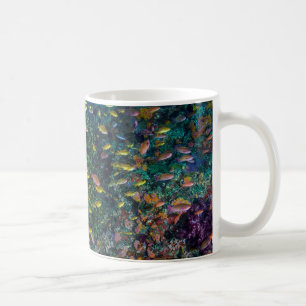 Taza De Café Escuelas de peces nadan en el arrecife