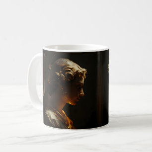 Taza De Café Escultura de arte de putti angelical etéreo