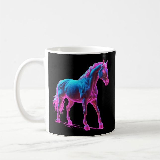Taza De Café Escultura de caballo ligero de neón (Izquierda)