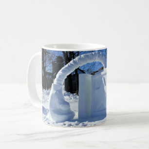 Taza De Café Escultura de nieve, Quebec, Canadá