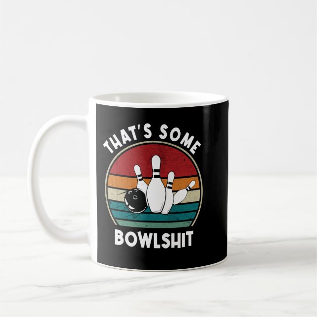 Taza De Café Ese es un poco de cosecha retro Bowling Bowler Vin (Izquierda)