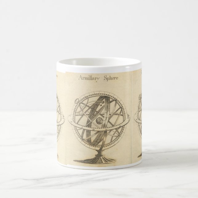 Taza De Café Esfera Armilar Boceto Original (Centro)