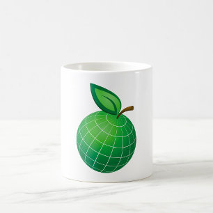 Taza De Café Esfera Eco Globe Fruta Verde Hoja de Tierra