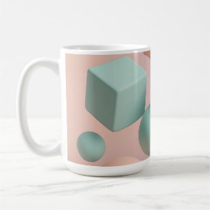 Taza De Café Esferas geométricas de pastel Cubos