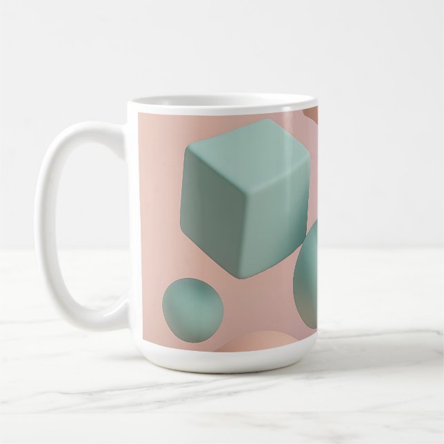 Taza De Café Esferas geométricas de pastel Cubos (Izquierda)