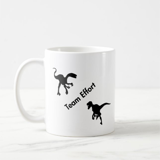 Taza De Café Esfuerzo del equipo de Dinosaurios (Izquierda)