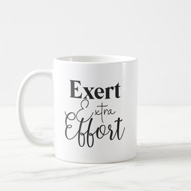 Taza De Café Esfuerzo Extra - Hustle, Gimnasio, Éxito (Izquierda)