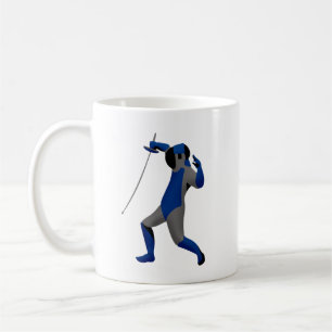 Taza De Café Esgrimidor azul