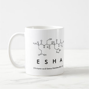 Taza De Café Esha peptide nombre mug