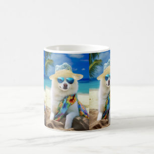 Taza De Café Eskimo Americano en la playa, regalo de verano par