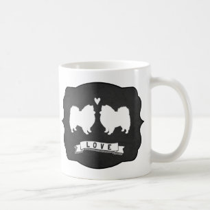 Taza De Café Eskimo Dog Silhouettes Estadounidenses Eskimo Love