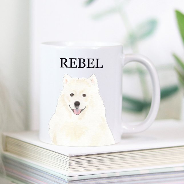 Taza De Café Eskimo Samoyed Dog estadounidense personalizado (Subido por el creador)