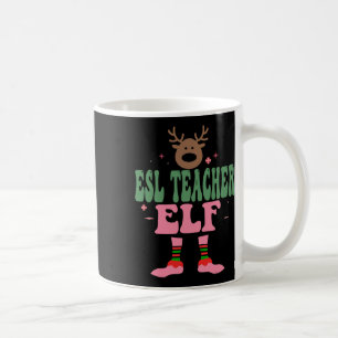 Taza De Café Esl Teacher Elf Xmas Mateo Grupo Familiar Navidad