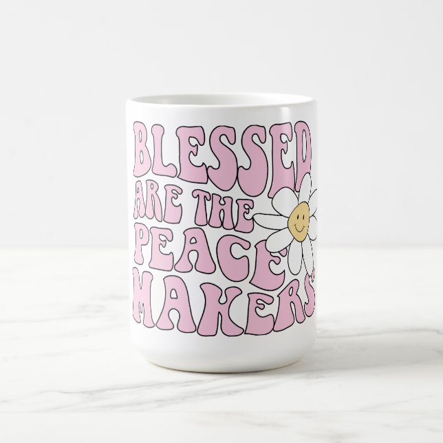 Taza De Café Eslogan de Daisy and Peace Makers (Centro)