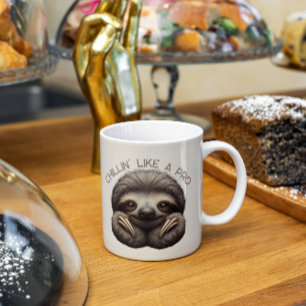 Taza De Café Eslogan lindo chillin como un profesional