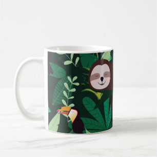 Taza De Café Eslora tropical: patrón sin foco Personalizado
