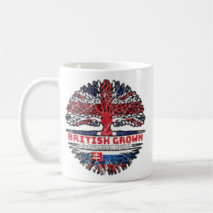 Taza De Café Eslovaquia Árbol británico del Reino Unido eslovac
