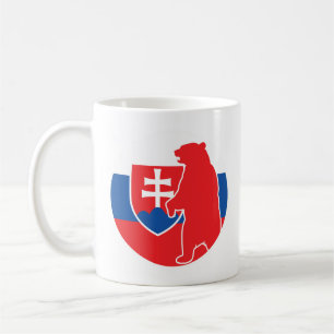 Taza De Café Eslovaquia tiene bandera nacional de Eslovaquia