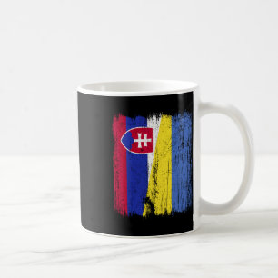 Taza De Café Eslovaquia Ucrania Media Bandera Eslovaca Herencia