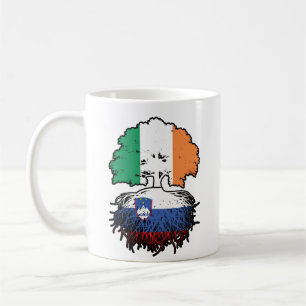Taza De Café Eslovenia Bandera de raíces eslovenas irlandesas e