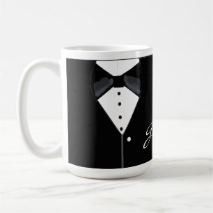 Taza De Café Esmoquin Negro para Novio