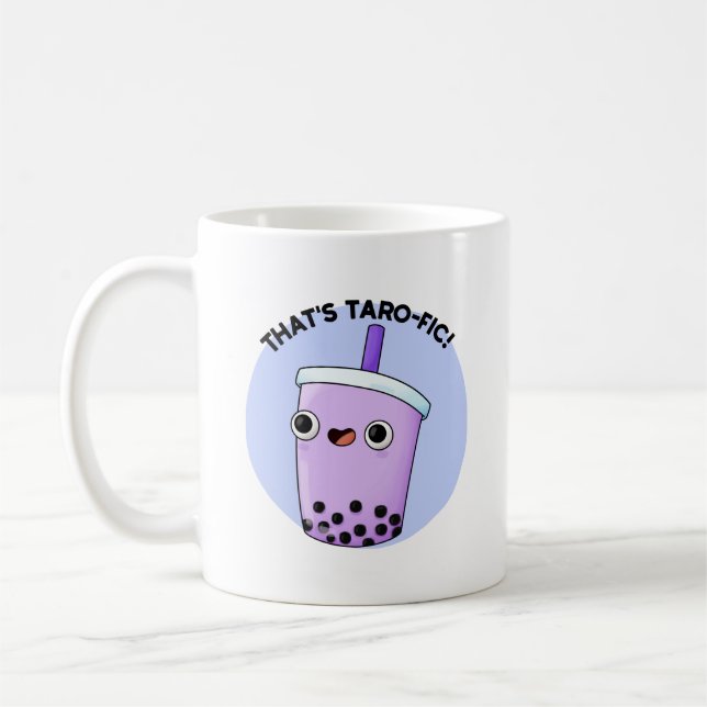 Taza De Café Eso es divertido de Boba Tea Pun. (Izquierda)